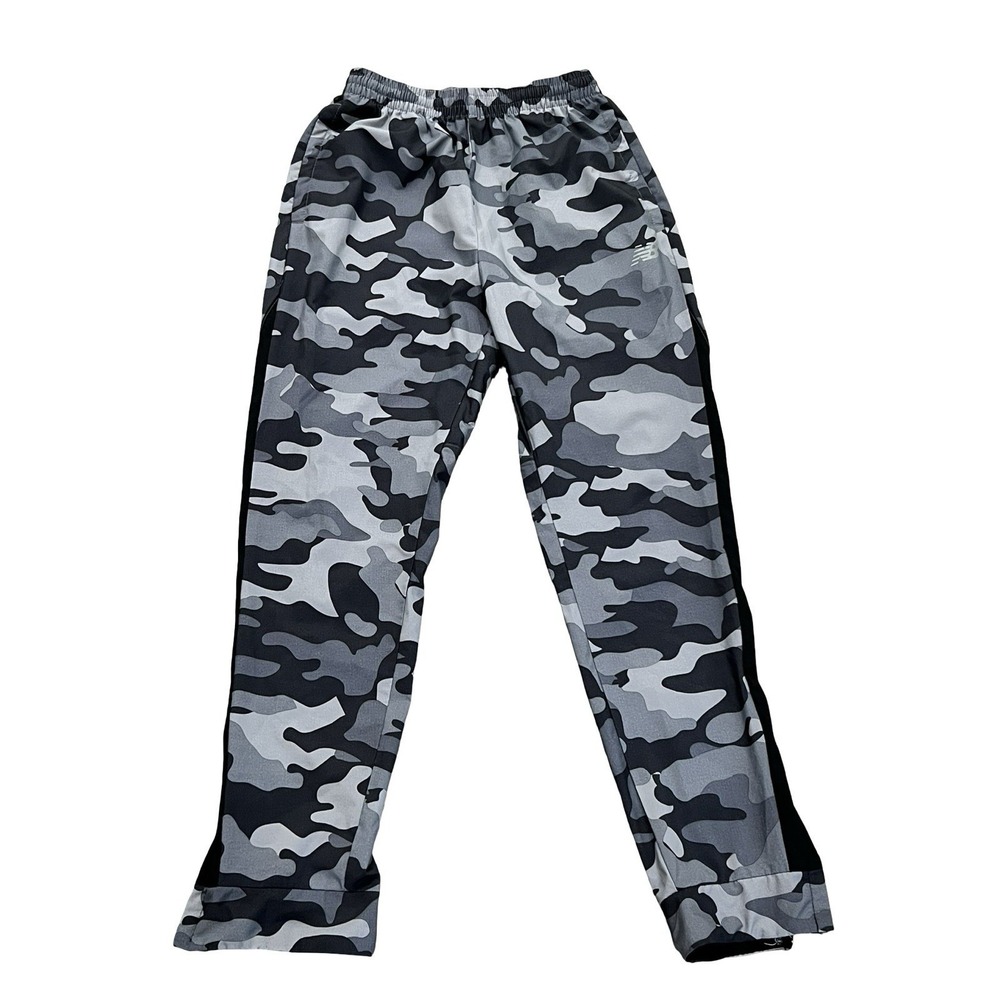 NEW BALANCE Pants Mens Medium NB‎ All Motion Camo Jogger Running Track Taper Zip